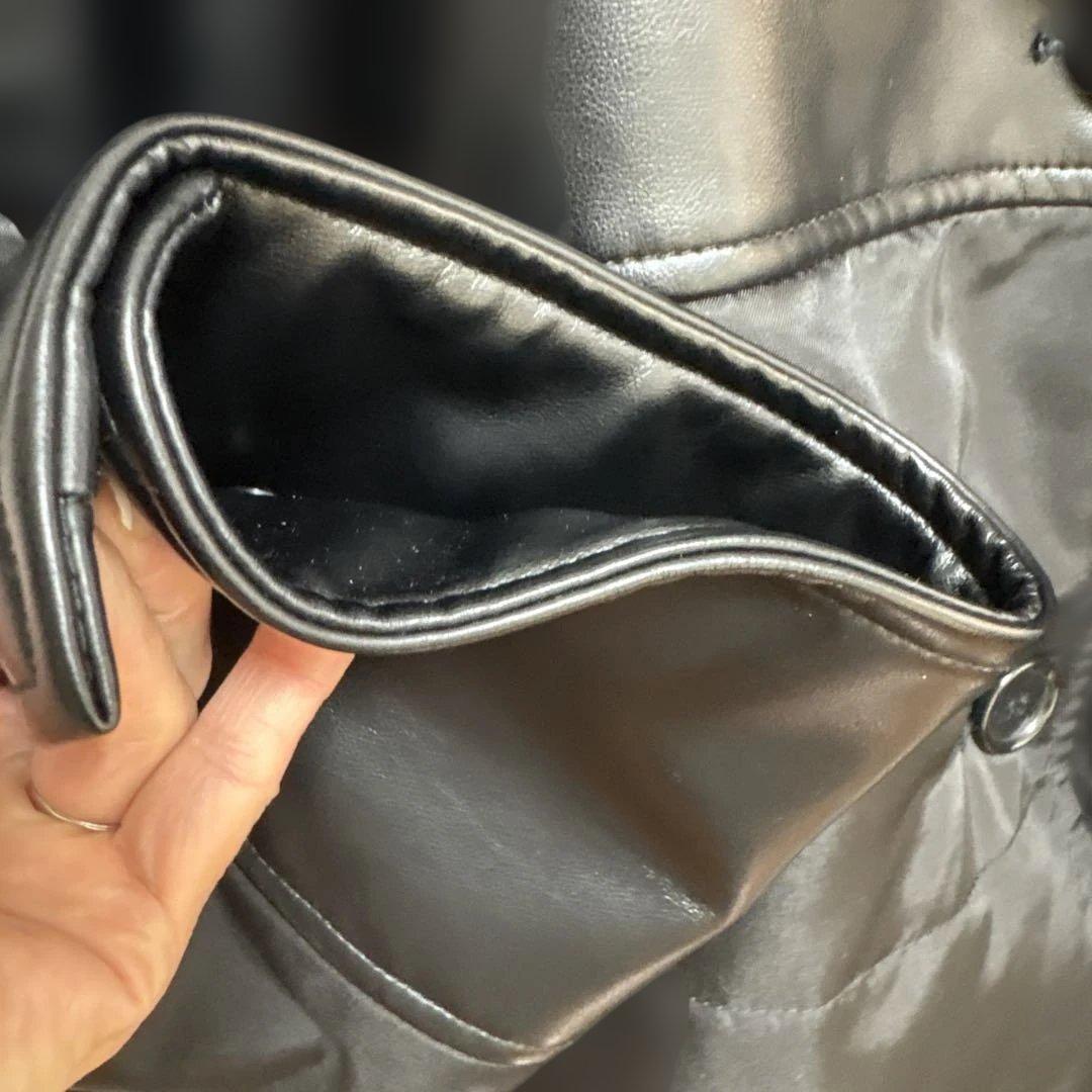 ジャケット・アウター CLANE VEGAN LEATHER SWITCHING OVERJACKET