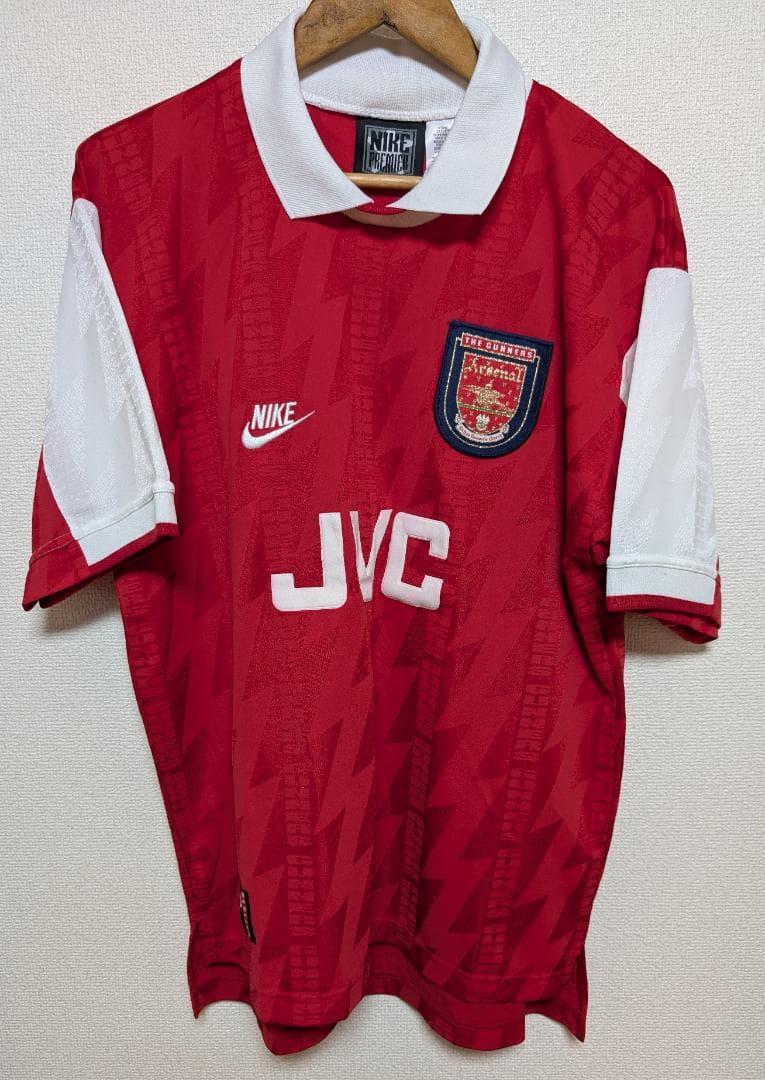 アーセナル 94/95–96 ユニフォーム L ナイキ JVC 英国製 美品