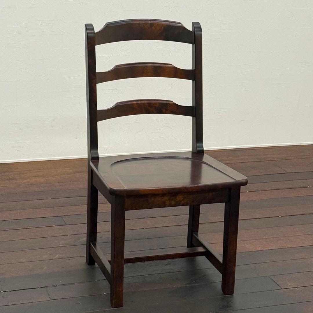 H21K19 北海道民芸家具 ラダーバックチェア HM620 ダイニングチェア