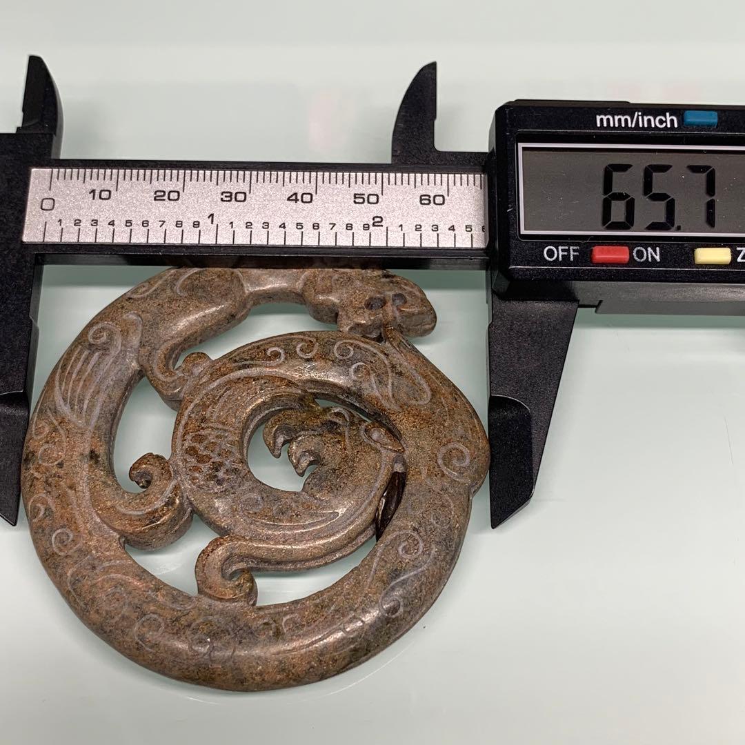 縁起物　神龍のトーテム 宇宙パワー 不思議の石鉄隕石　アンティーク　2点彫刻