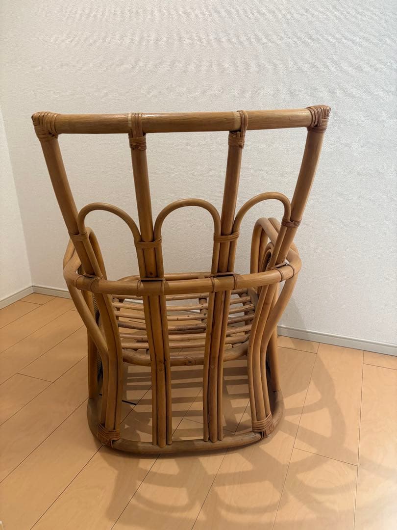 ラタンチェア 藤 レトロ ヴィンテージ アンティーク アジアン
