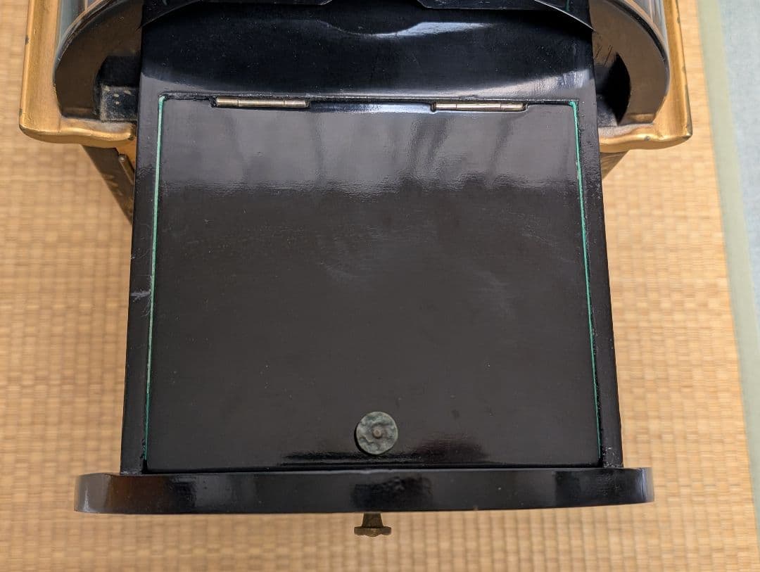 古家具 木製 小物入れ 収納 　　宝石箱 ミラ付 アンティーク