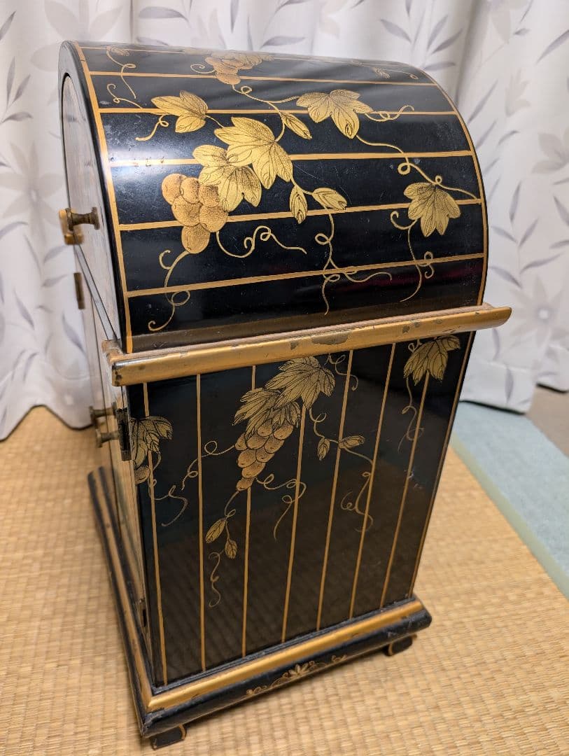 古家具 木製 小物入れ 収納 　　宝石箱 ミラ付 アンティーク