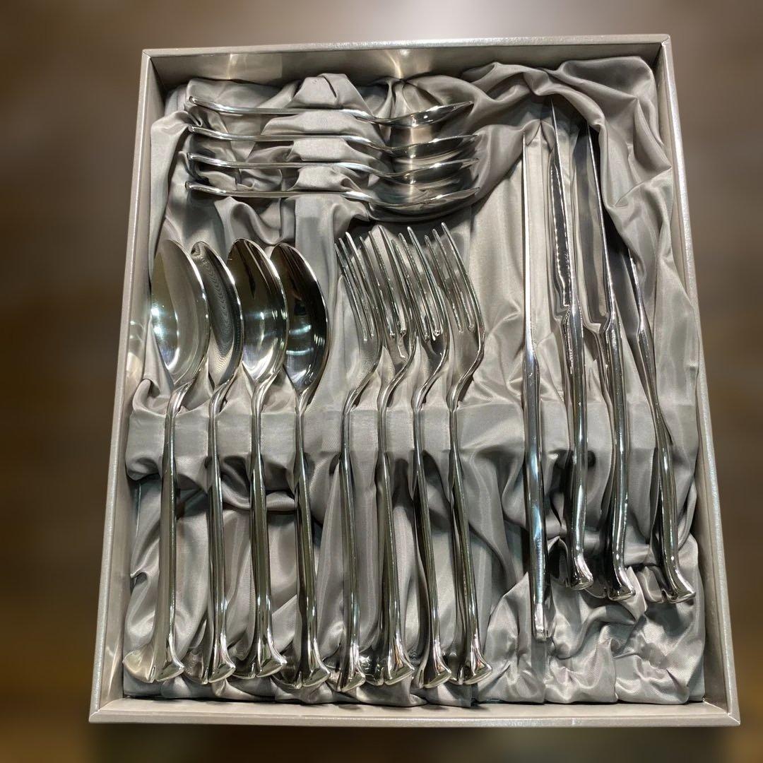 1996年製 ステンレスカトラリーセット　未使用　昭和レトロ　非売品　五つセット