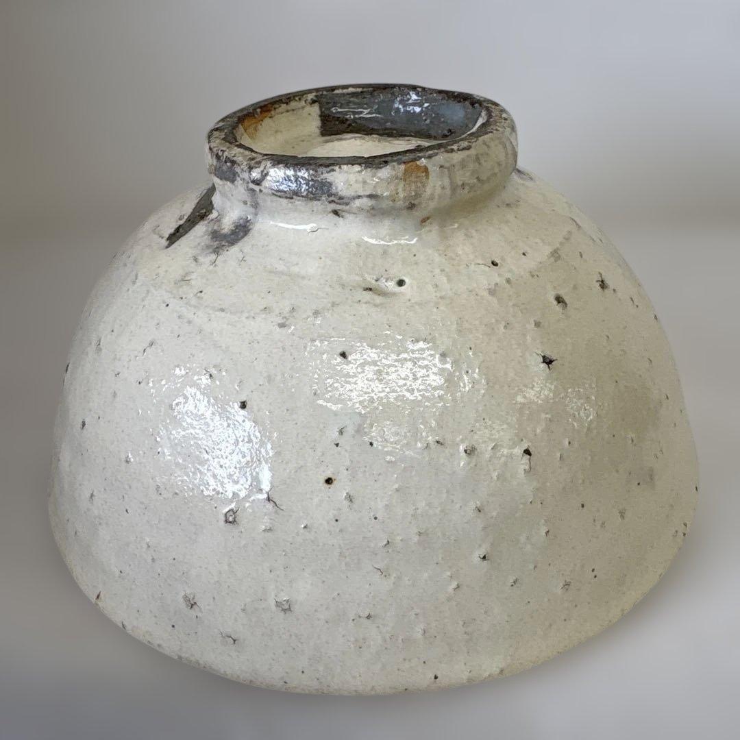 丹波焼　白かけ　石田陶春　茶盌