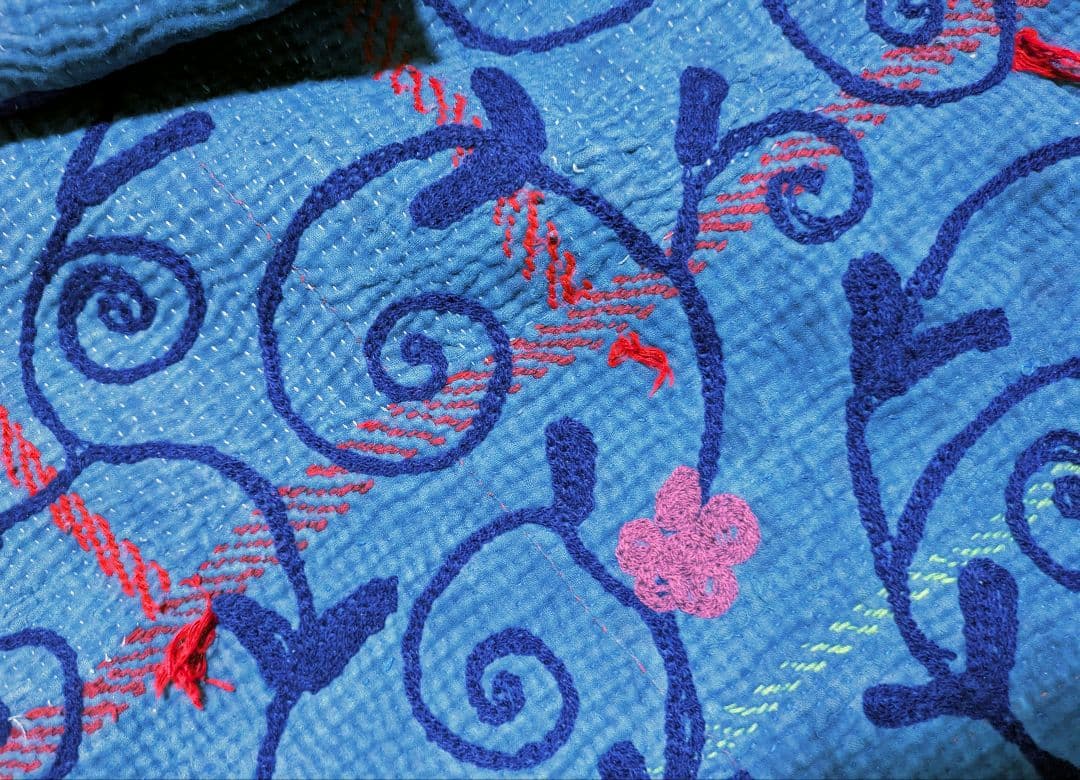 #144 ヴィンテージ ラリーキルト / カンタキルト / ソファカバー スザニ