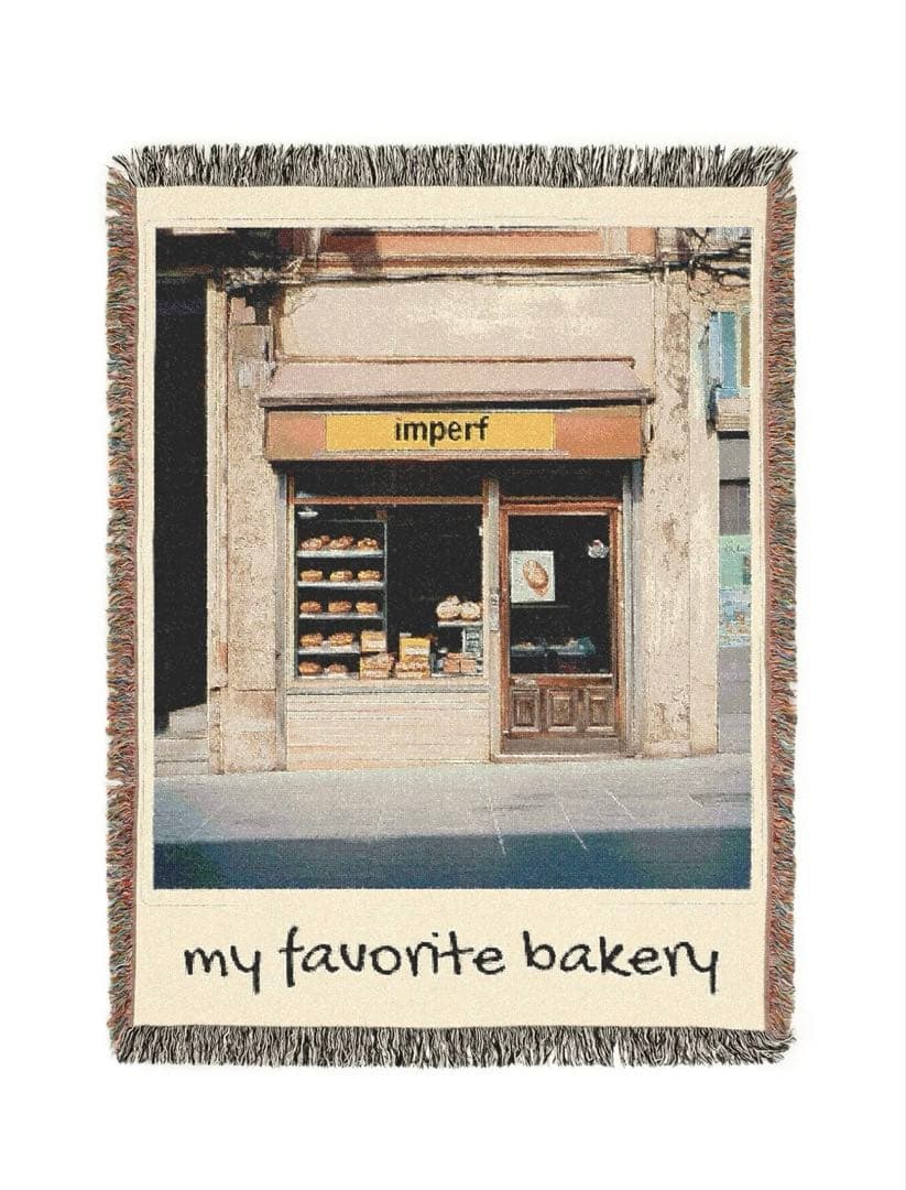 imperf ブランケット BAKERY THROW BLANKET Lサイズ