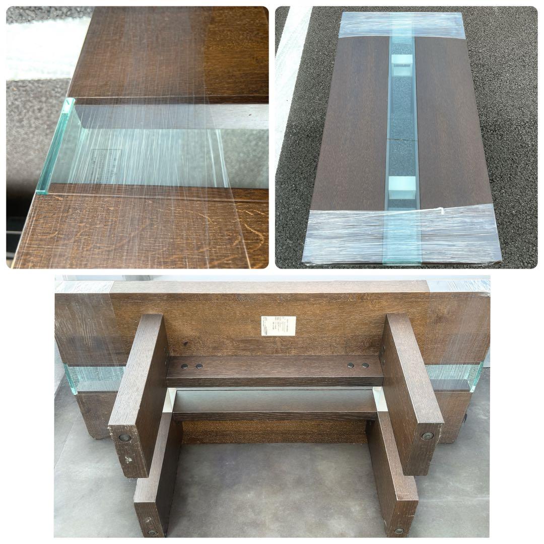 IDC大塚家具 テーブルリッツ サイドテーブル ガラストップ モダン 高さ40