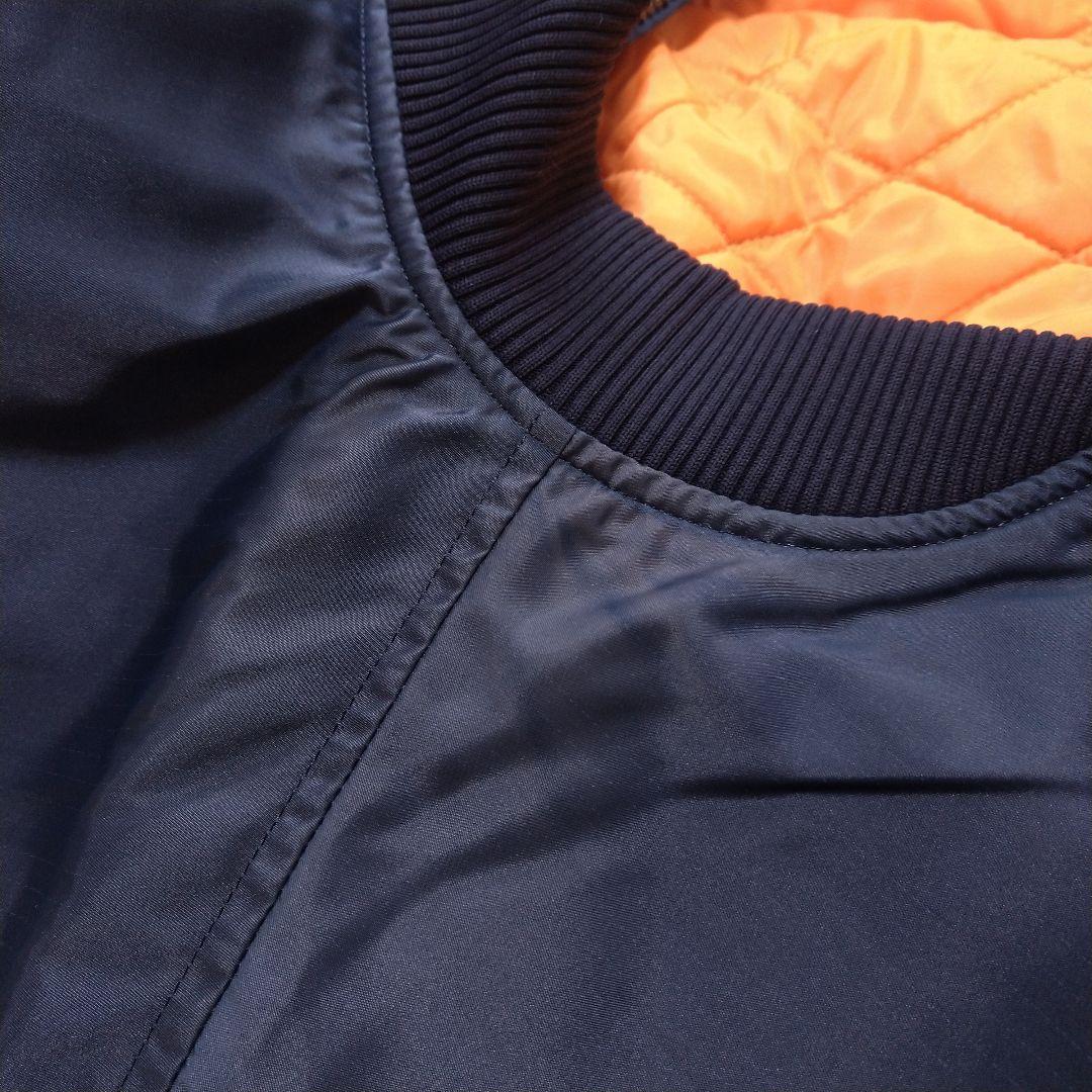 自衛隊　MA-1ジャケット　ネイビー　色あせ