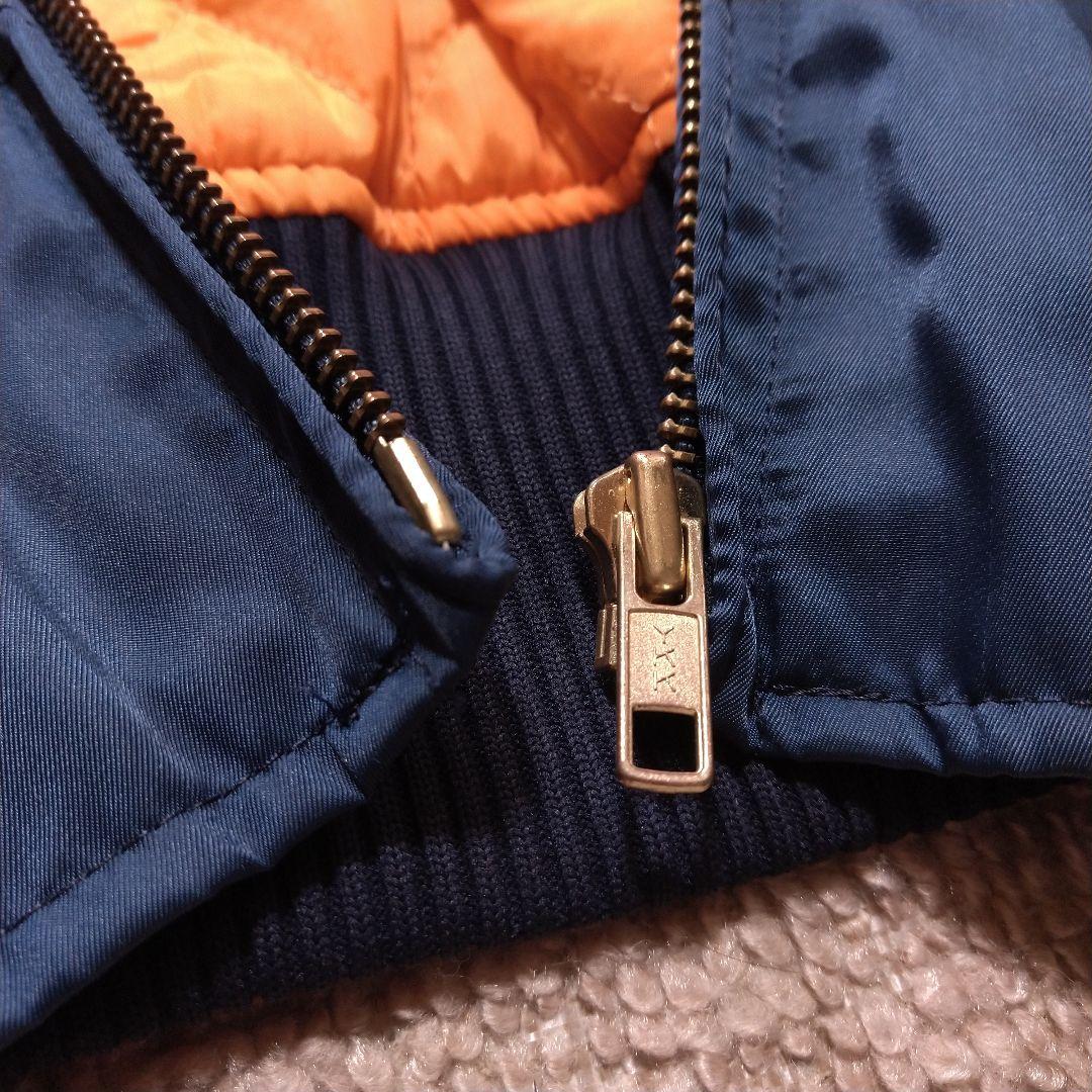 自衛隊　MA-1ジャケット　ネイビー　色あせ