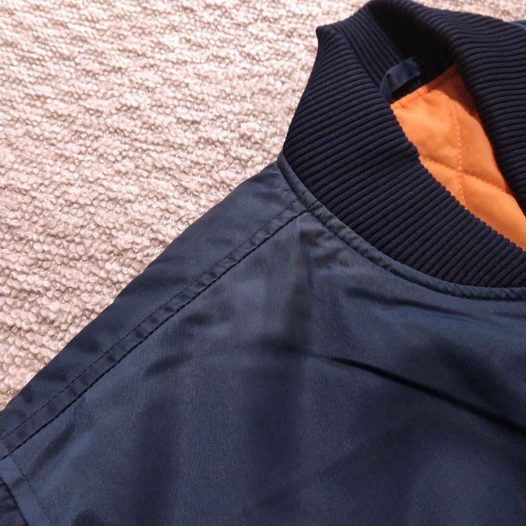 自衛隊　MA-1ジャケット　ネイビー　色あせ