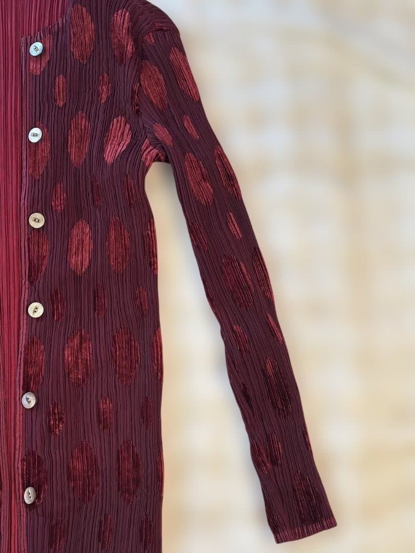 [希少] ISSEY MIYAKE FETEプリーツ アウター ドット柄