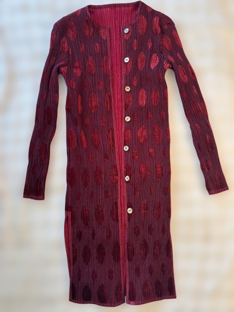 [希少] ISSEY MIYAKE FETEプリーツ アウター ドット柄