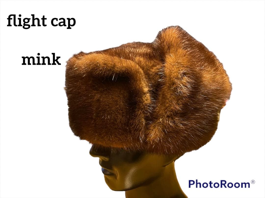 希少　古着　ロシア帽　ミンク　フライトキャップ　リアルファーvintage