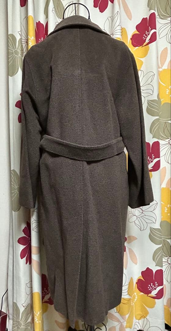 Max Mara マックスマーラ ロングコート ブラウン ベルト付き　40