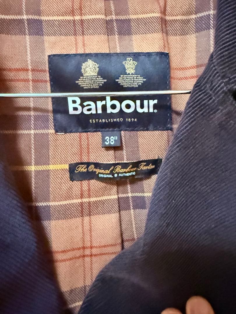 Barbour ライダースコート 38（M）ノンワックス　アダムエロペ　バブアー