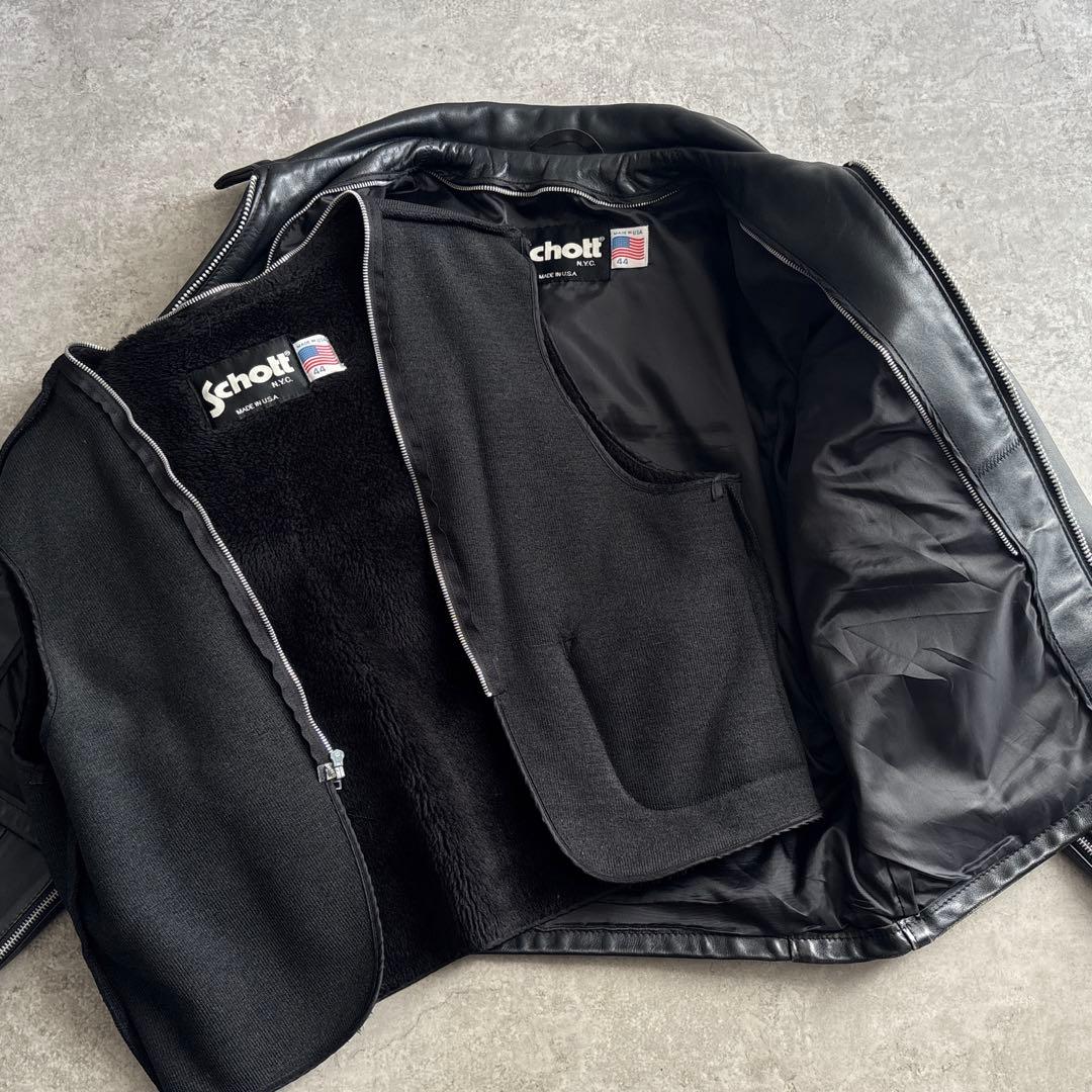schott ショット【44】643 シングル ライダースジャケット トラッカー