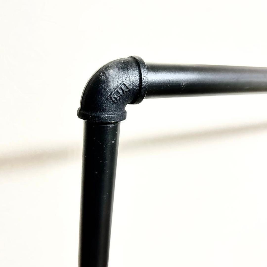 【訳あり③】アイアンハンガーラック ハンガーラック 150×120 ブラック 黒