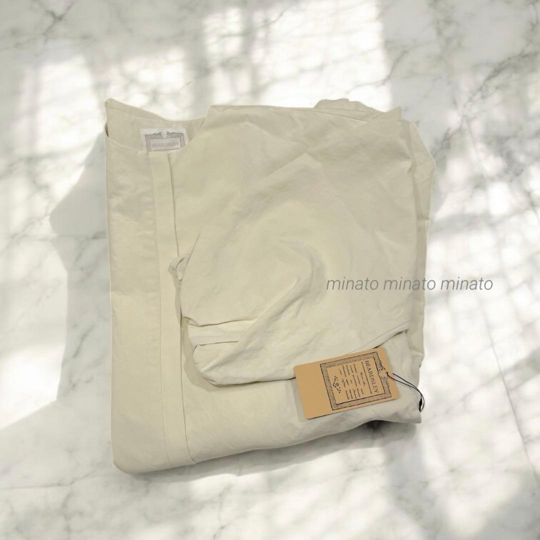 はるちゃんまま 新品タグ付 ビアズリー リネンポリバルーン袖コート