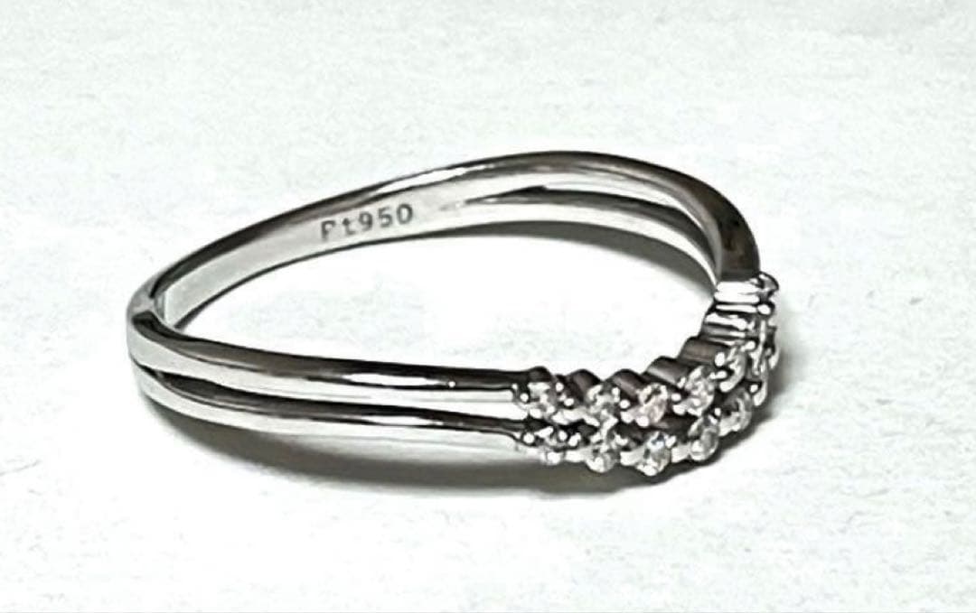 ヴァンドーム青山　プラチナ950 ダイヤモンド ウェーブリング