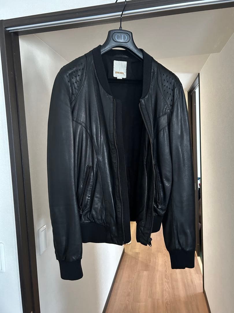 ディーゼル　ラムレザージャケット　S
