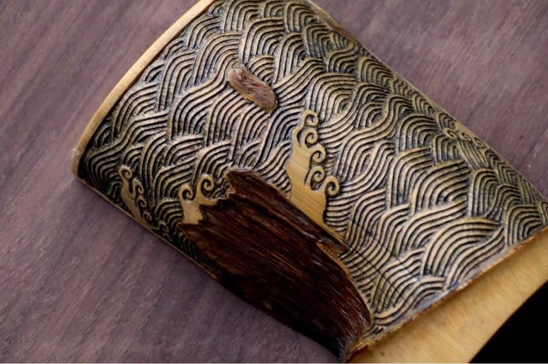 003茶器、竹、茶則、茶合、台湾茶、茶道具、煎茶、茶道、中国茶、竹工芸、日本茶