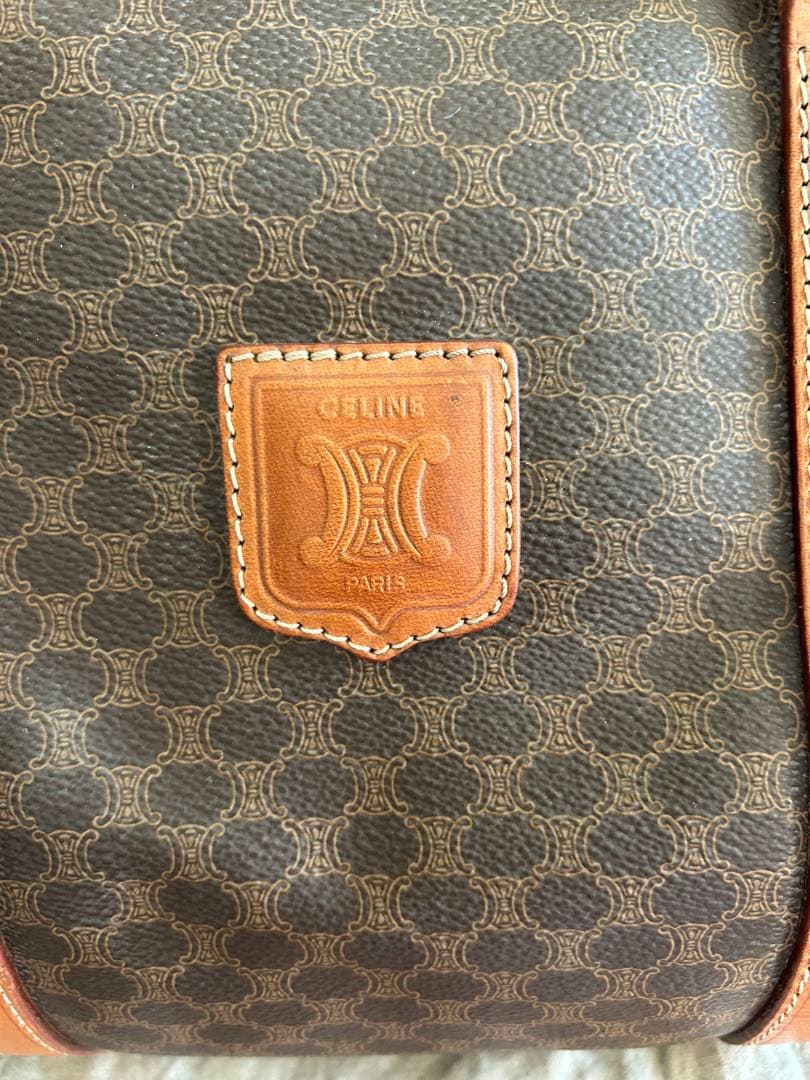 セリーヌCELINEマカダム柄ボストンバッグ　ヴィンテージ