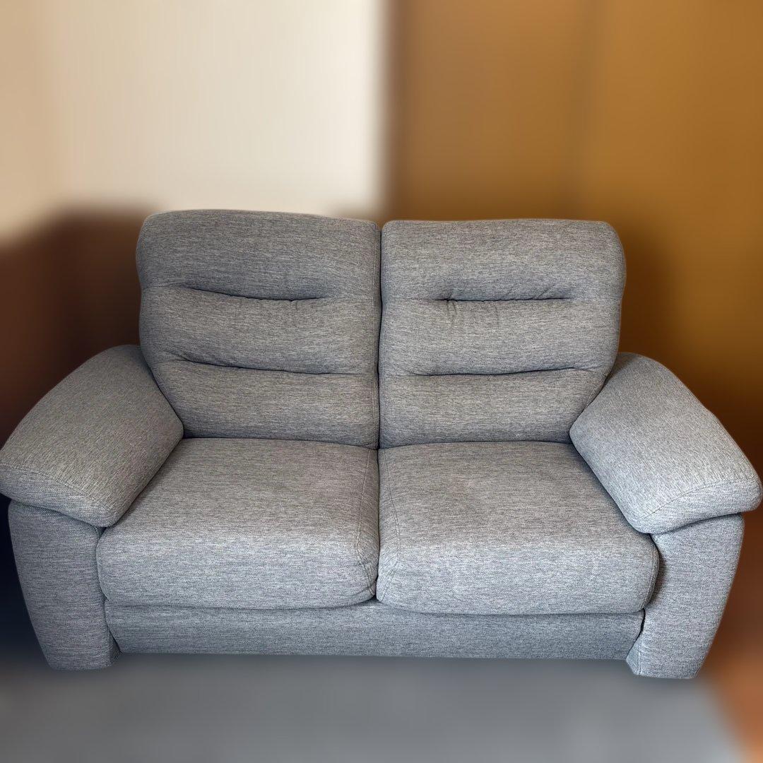 ニトリ2人掛けソファ　A12グレー