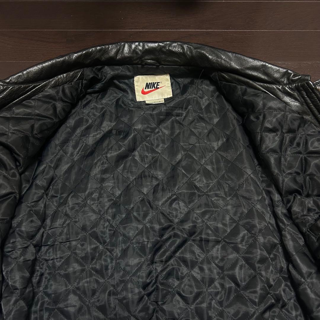 ポ*メ様 NIKE ブラックレザージャケット Lサイズ