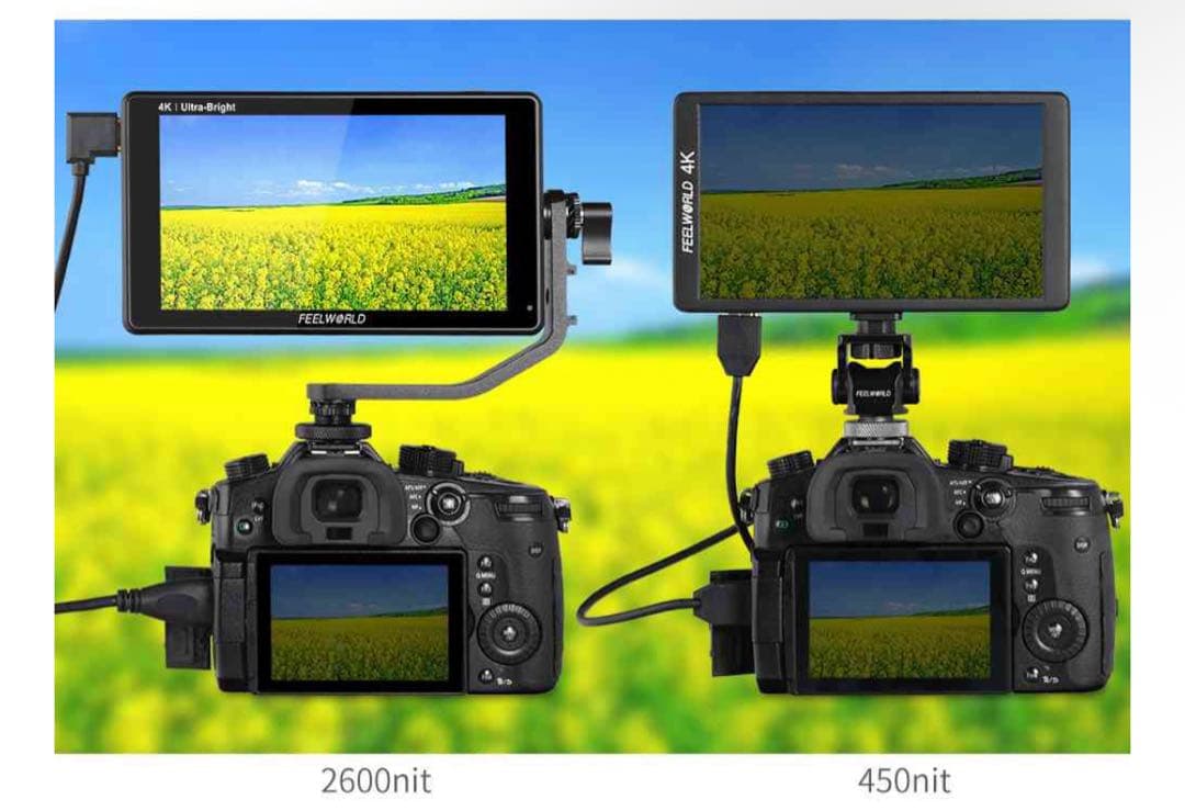 FEELWORLD LUT6 カメラモニター 6インチ 2600nit超高輝度
