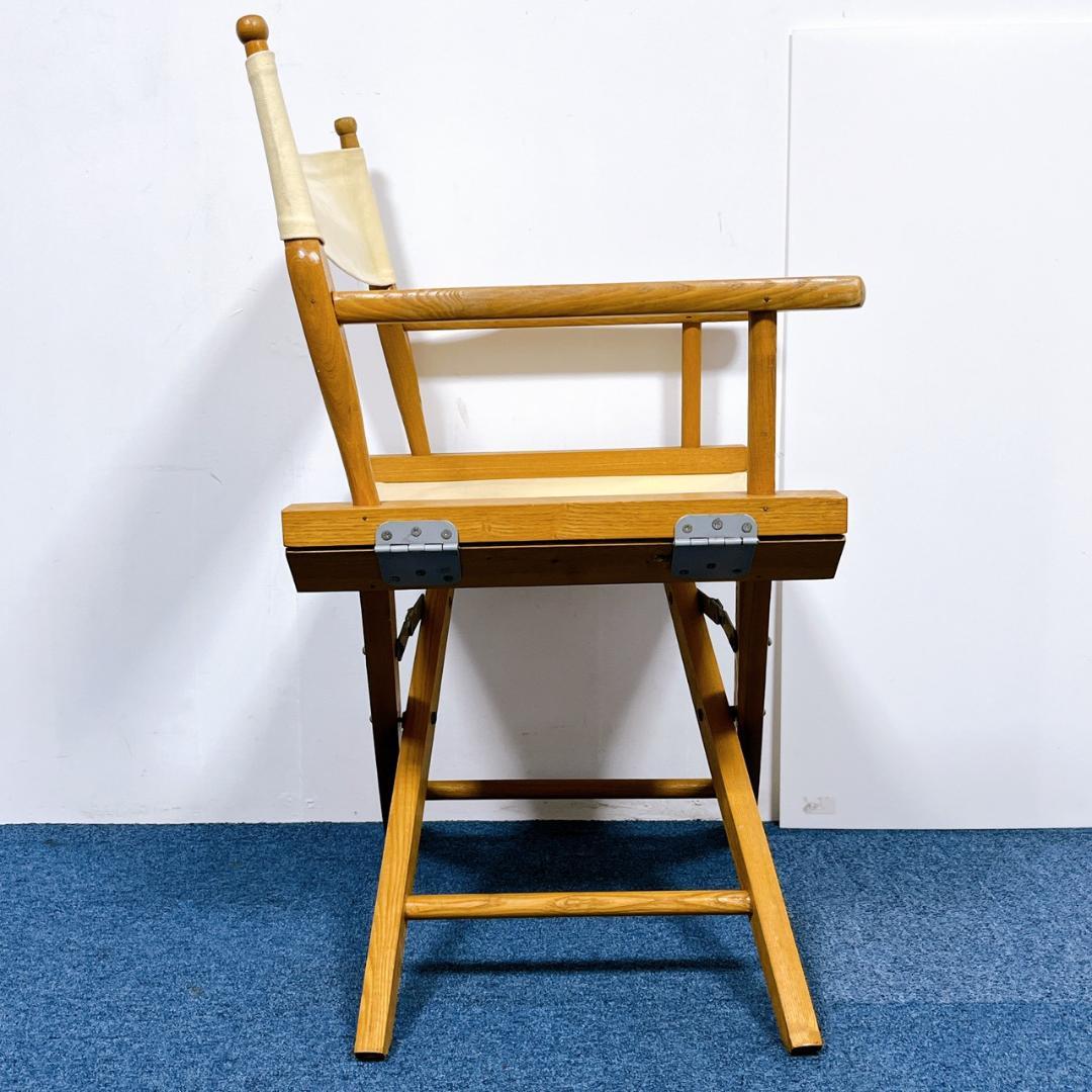 【良品】上海家具 ビンテージ ディレクターズチェア 木製チェア 折り畳み