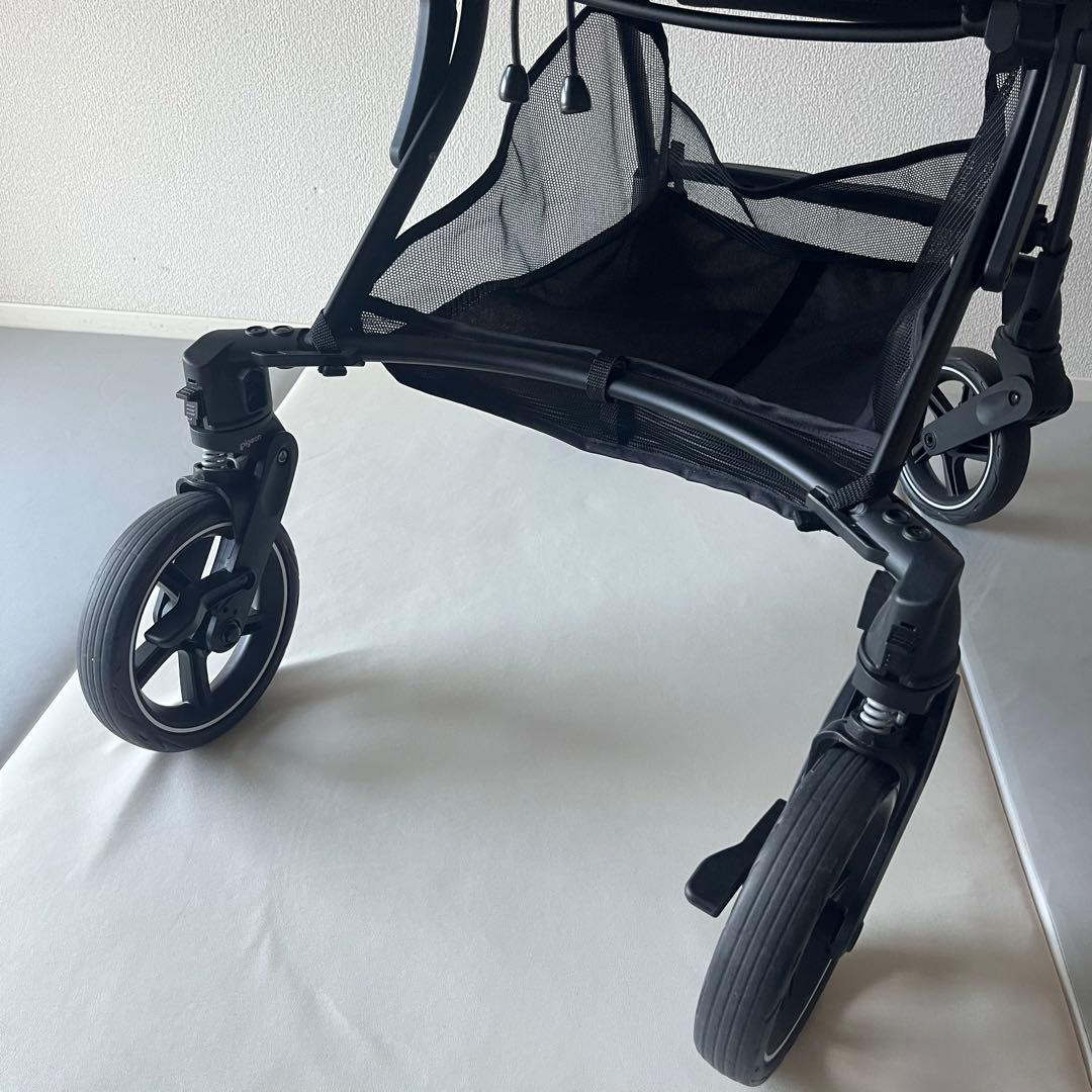 【極美品】pigeon　ランフィRBアップ　グレー　ベビーカー