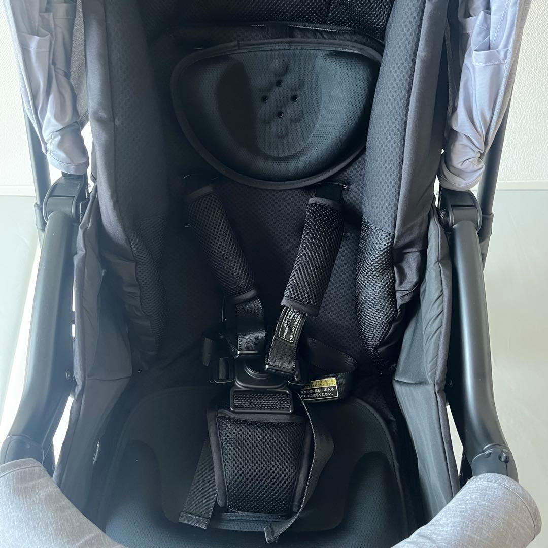 【極美品】pigeon　ランフィRBアップ　グレー　ベビーカー