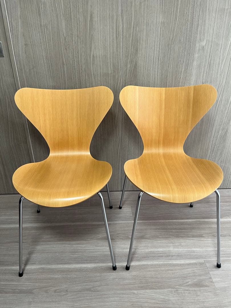 セブンチェア Fritz Hansen 　ナチュラルビーチ　2脚セット①