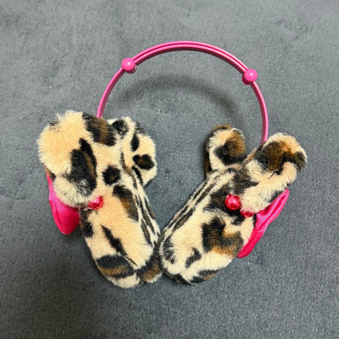 ディズニー イヤーマフ ヒョウ柄 ミニーちゃん 耳あて
