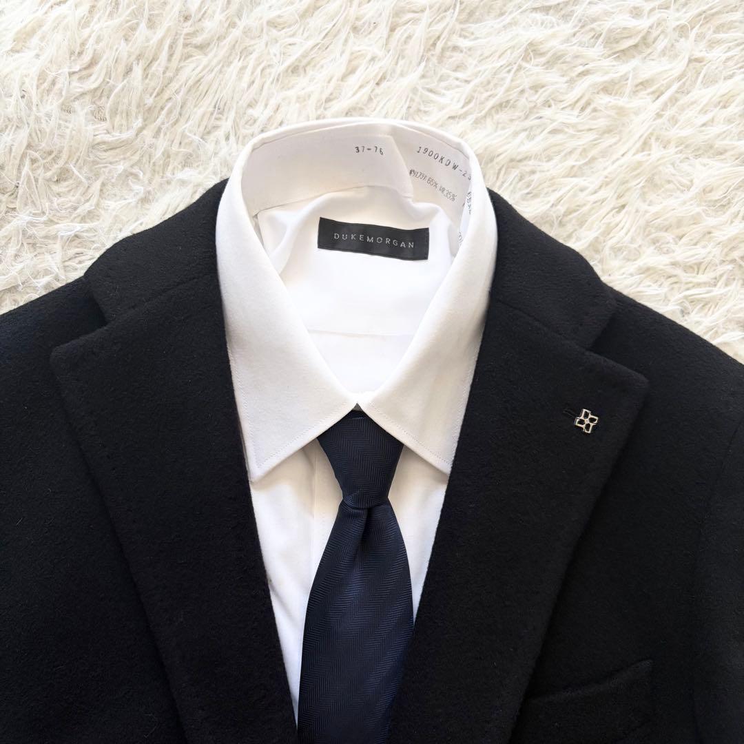 <美品>TAGLIATORE ブラック カシミヤ100% チェスターコート 42