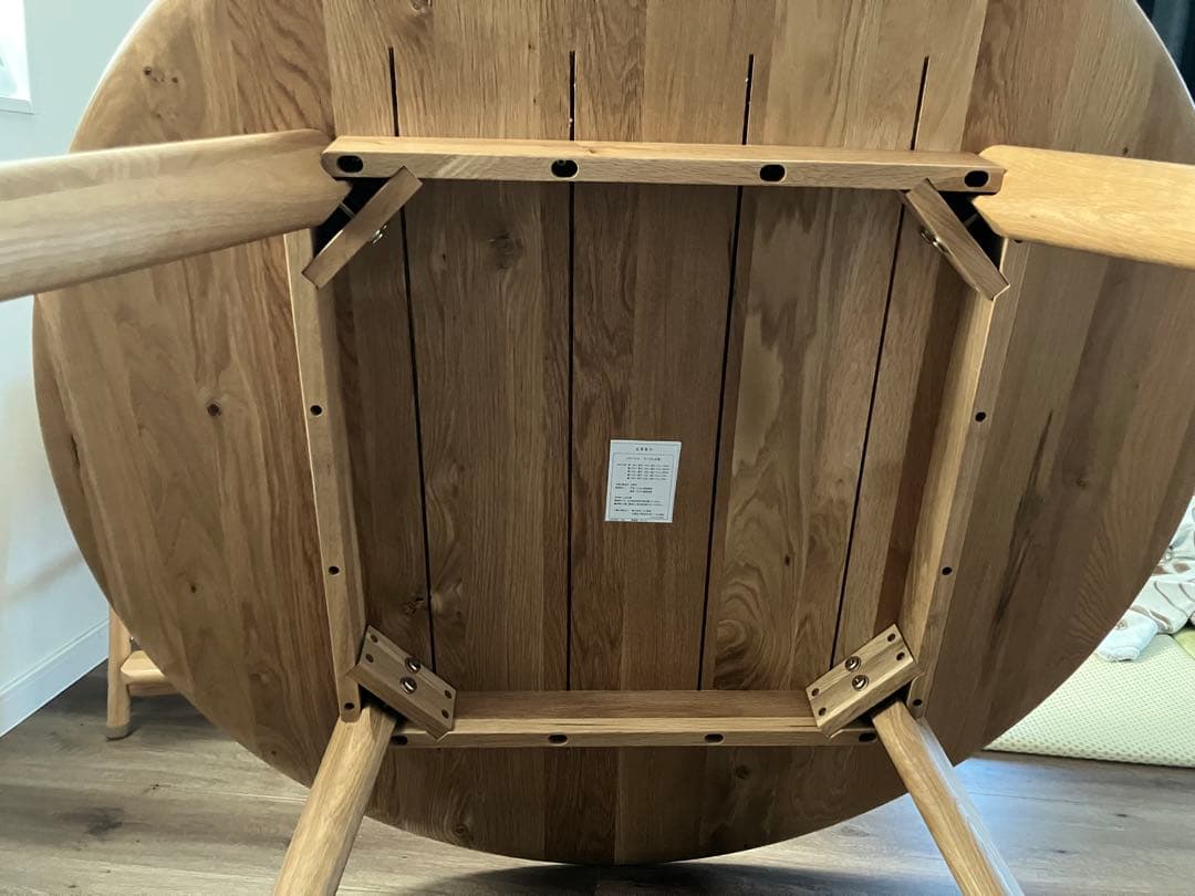 【チンネン様】大川家具　円形ダイニングテーブル