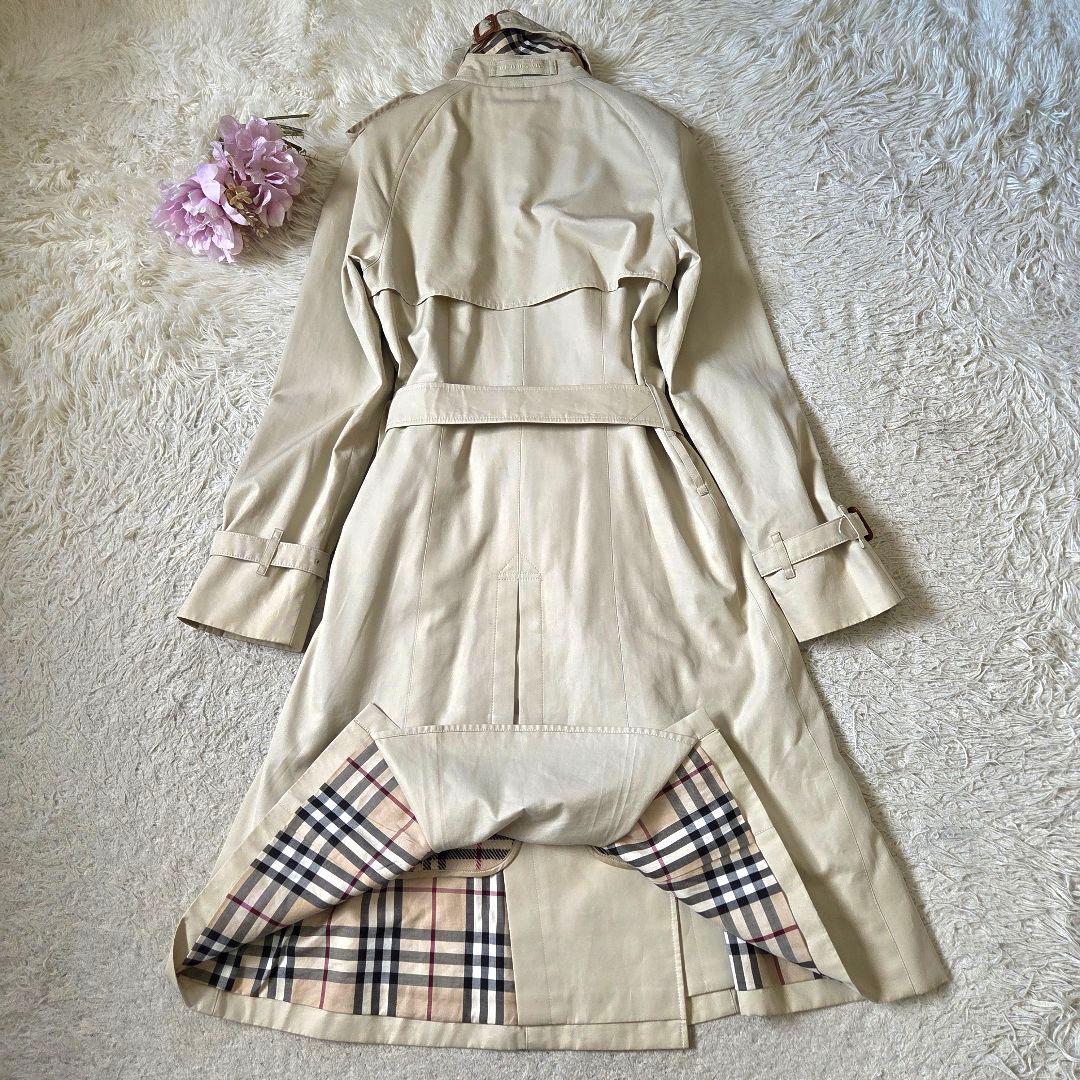 美品 バーバリー ライトベージュ トレンチコート ライナー ノバチェック 38M