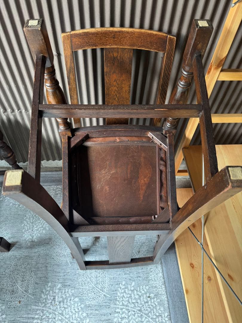 ②1脚/4脚 イギリス アンティーク 家具 ダイニング チェア 椅子