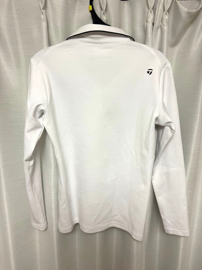 美品テーラーメイド 長袖ポロシャツ S ホワイト