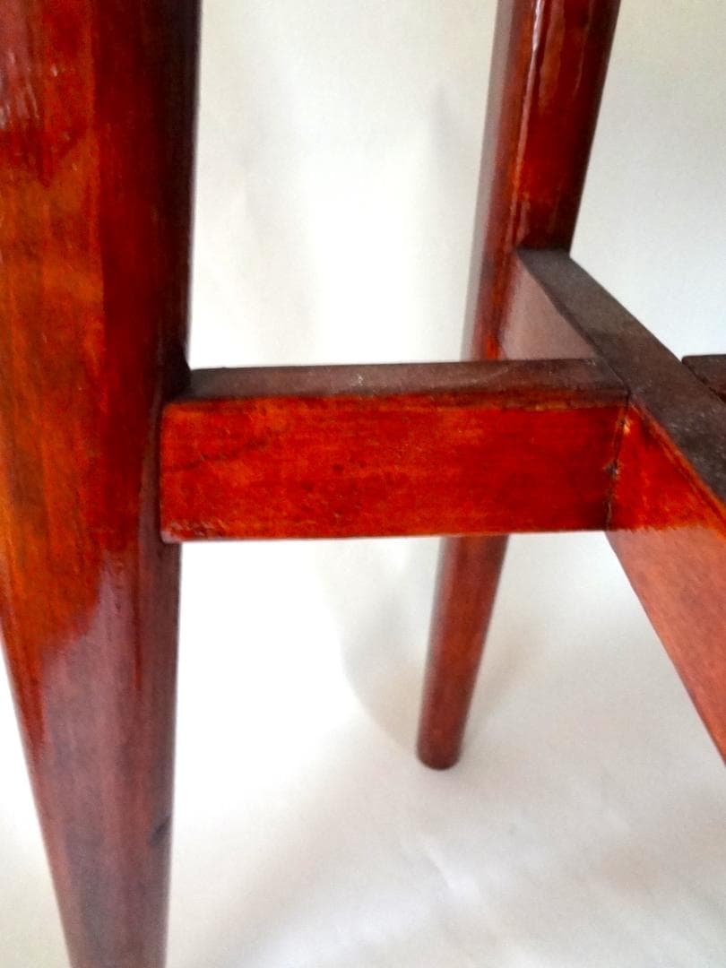 アンティーク　丸椅子　スツール　天然素材　木製品　塗　ヴィンテージ　おすすめ品