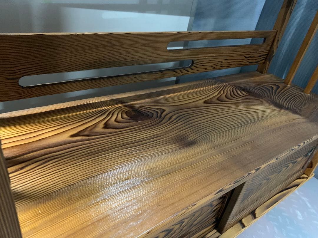 天然木 杉 小ぶりな水屋 箪笥 たんす 茶箪笥 古民家 和家具 アンティーク