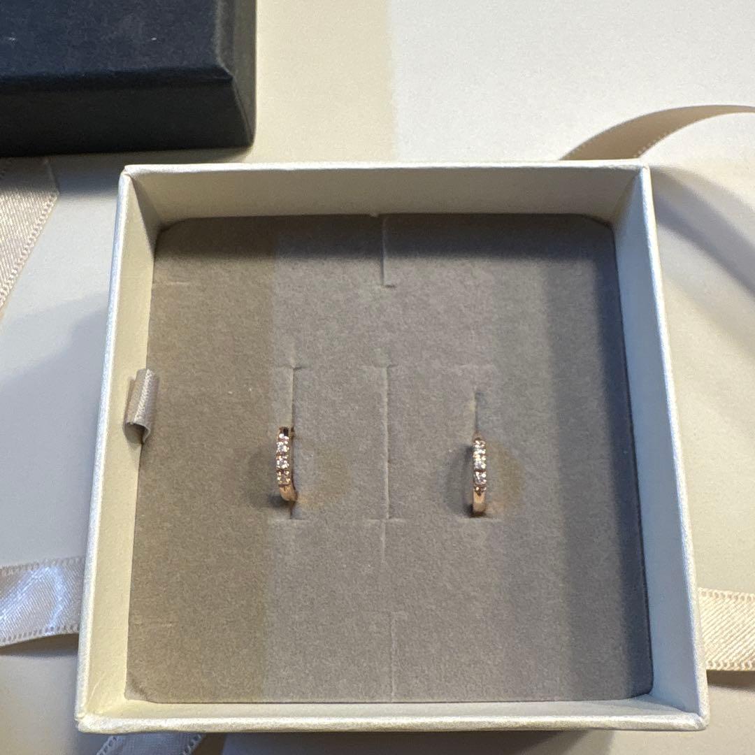 新品未使用品TSUTSUMI K10ピンクゴールドダイヤモンドピアス