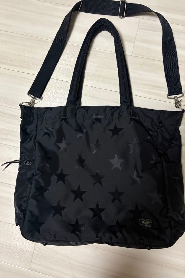 PORTER フラッグ 2WAYトートバッグ　星柄