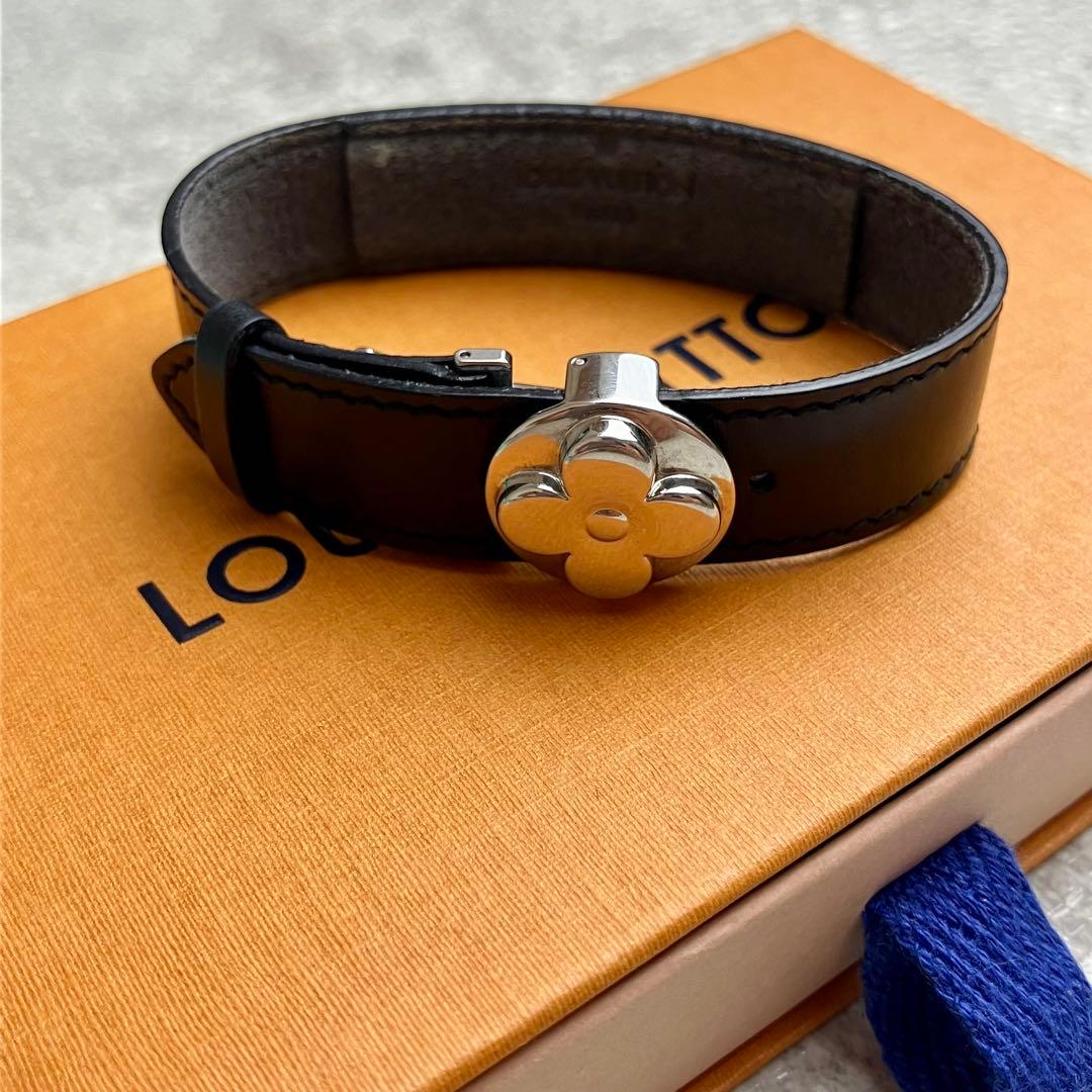 美品✨ ルイヴィトン　ブラスレ　ヴー　グッドラック　ブレスレット　黒　モノグラム