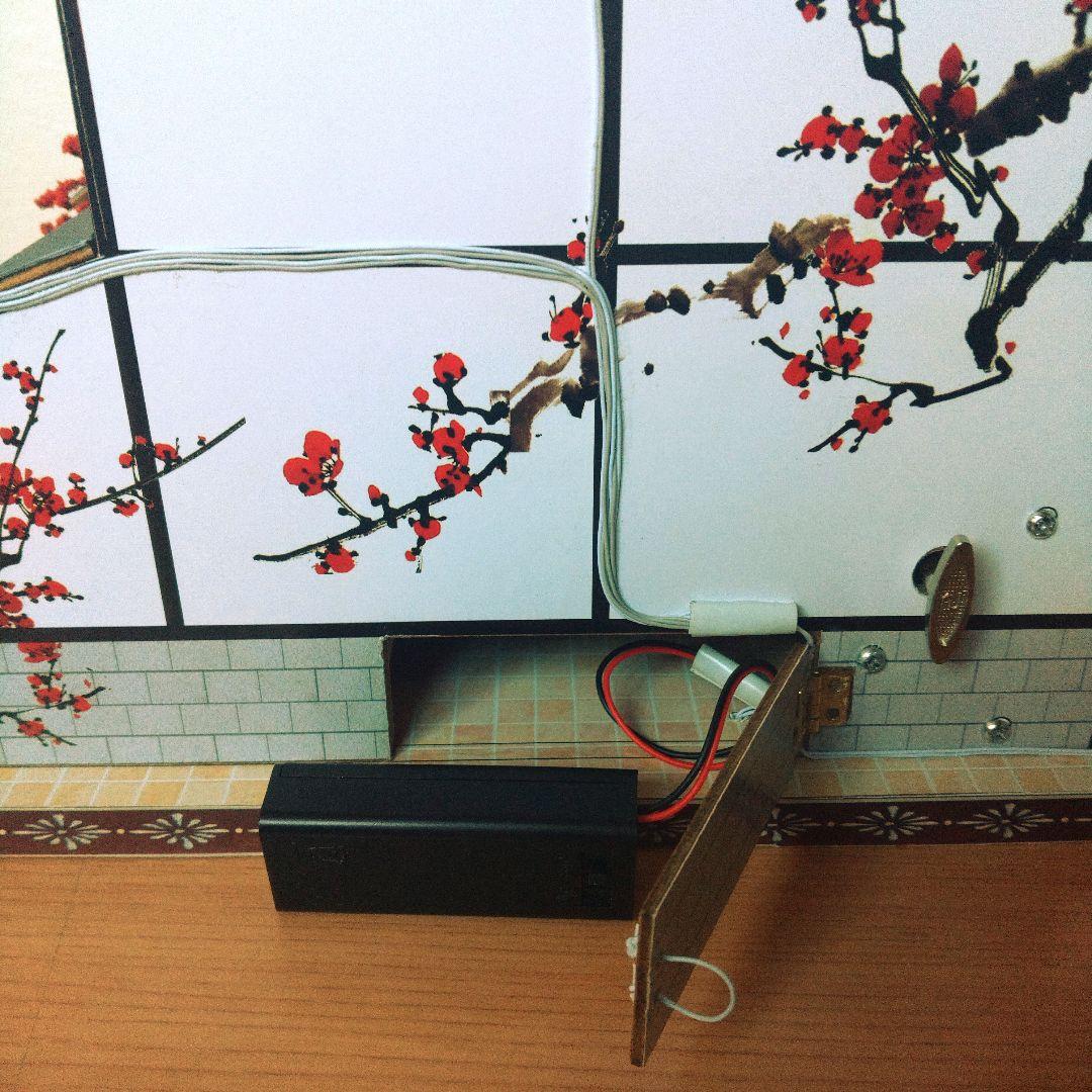 ドールハウス完成品【和風旅館】LEDライト、オルゴール、ケース、ミニフィギュア付