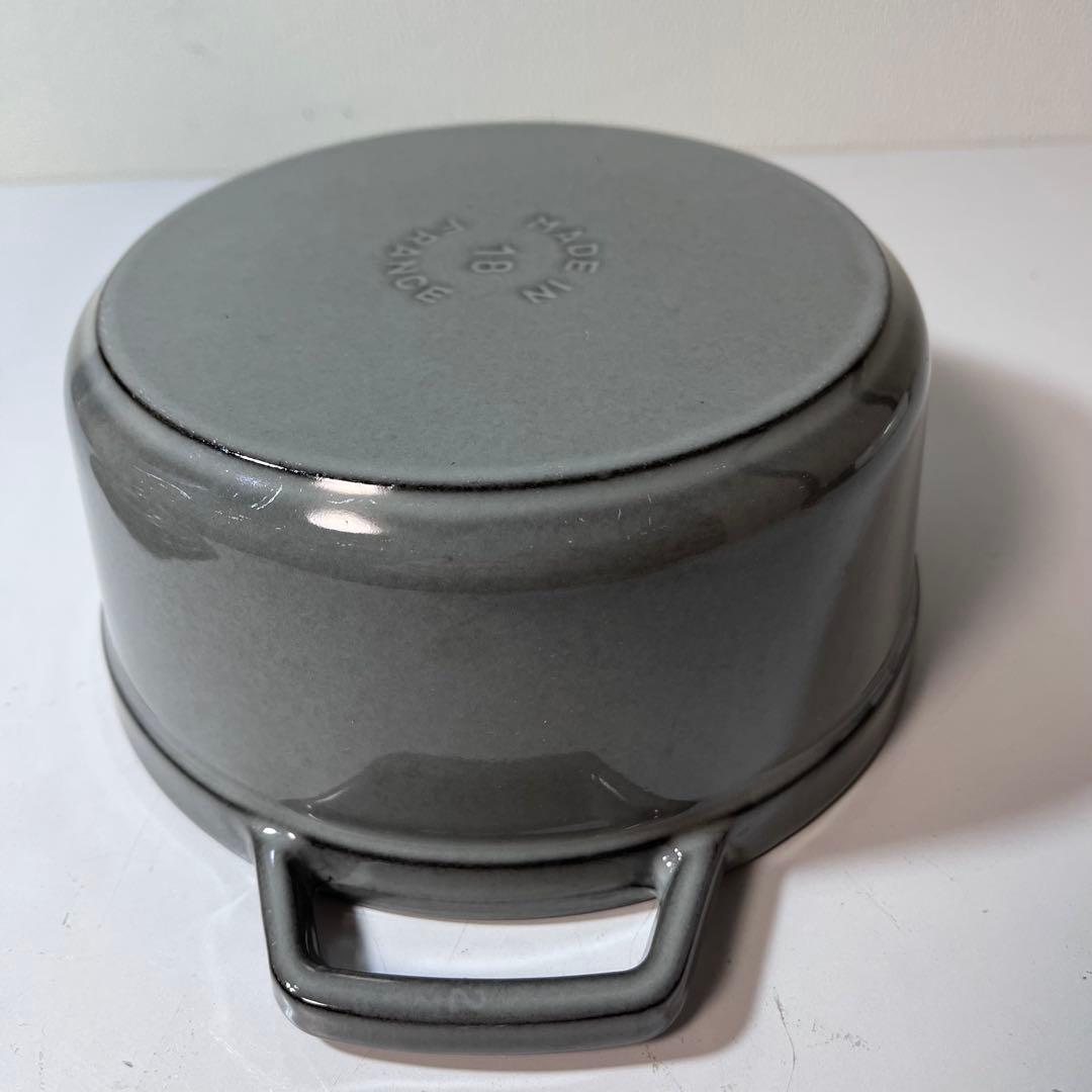 ストウブ ピコ・ココット ラウンド 18cm グレー ホーロー 鍋 STAUB