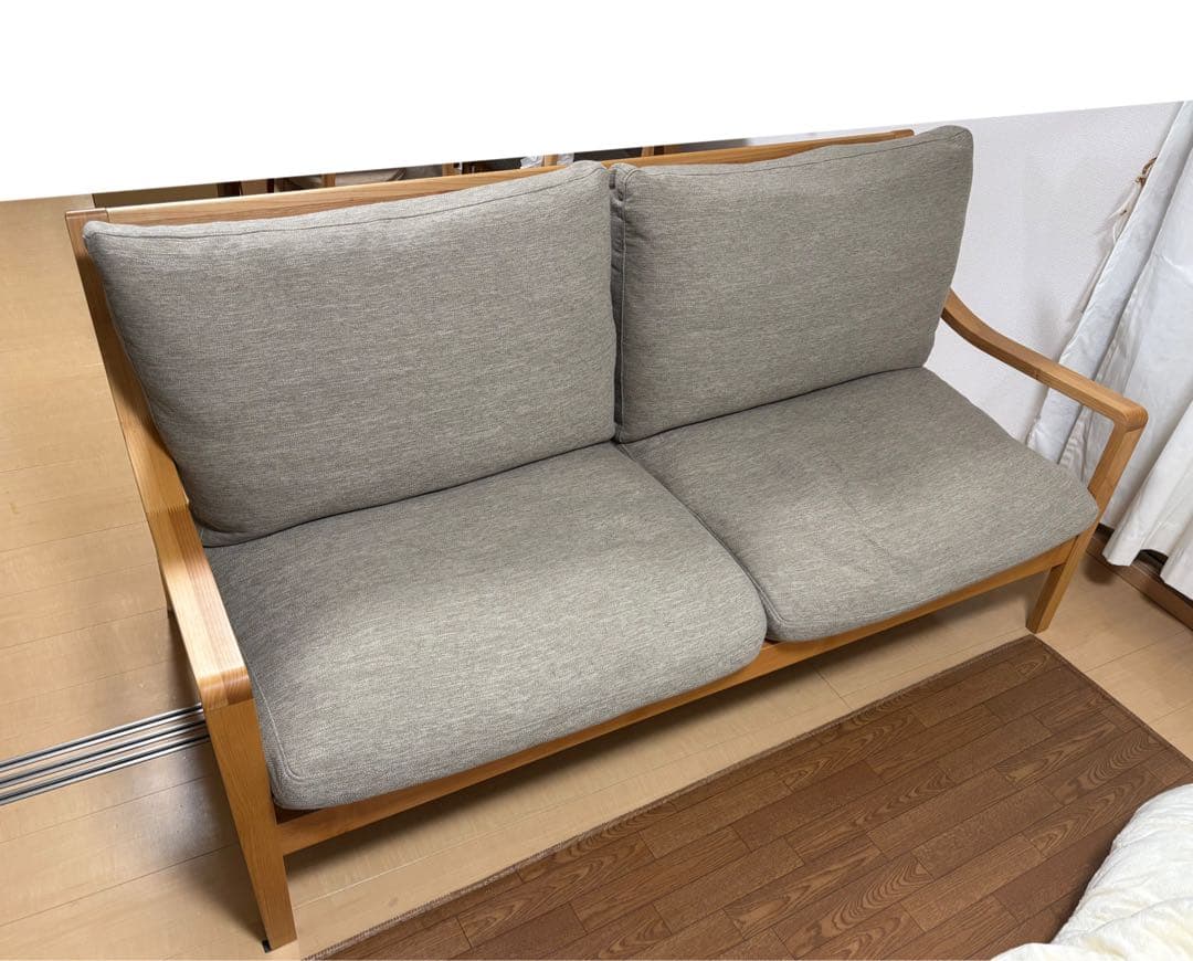 【期間限定】ニトリ　グレー　3人掛けソファ　アルナスKD