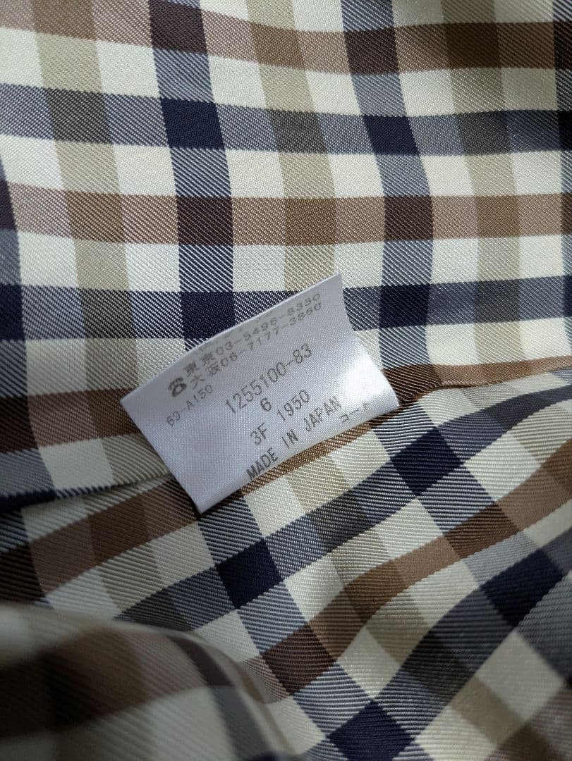 アクアスキュータム　トレンチコート　ライナー付き　ベルト　サイズ6