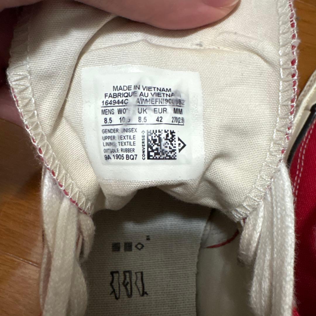 美品　CONVERSE CT70 ハイカット レッド　日本未発売